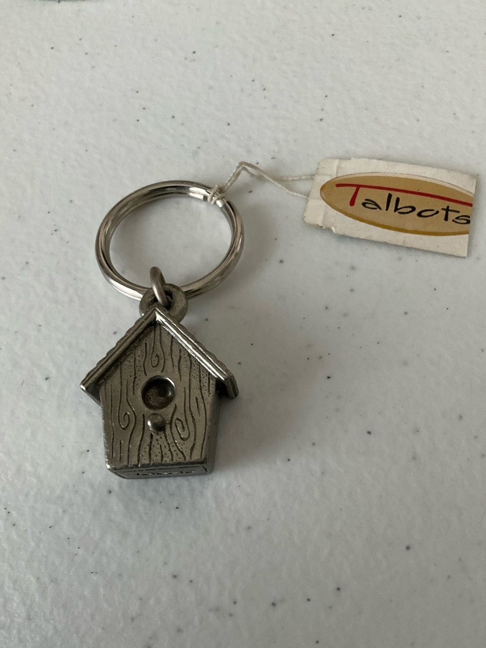 Talbots Silver-Tone Birdhouse Keychain